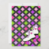 Girly Roller Schaatsen Chalkboard Verjaardag Kaart (Achterkant)