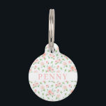 Girly Romantisch Roze Rose Huisdierpenning<br><div class="desc">Gepersonaliseerde roze roze roze roze label met contactgegevens op de achterkant. Bezoek onze winkel om een bijpassende kraag en een bijpassende as te uitzichten.</div>