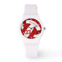 Girly rood wit aangepaste sport volleybal