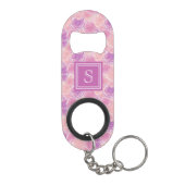  Girly Roos Bloemen Custom Monogram Mini Flessenopener (Achterkant)