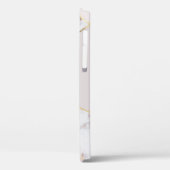 Girly Roos Gold Blush Geometric Monogrammed Case-Mate iPhone Case (Achterkant / Links)