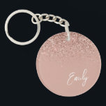 Girly Roos Gold Blush Pink Glitter Monogram Keycha Sleutelhanger<br><div class="desc">Girly Roos Gold - Blush Pink Sparkle Glitter Script Monogram Name Sleutelhanger. Dit maakt de perfecte liefhebbende 16 verjaardag,  bruiloft,  vrijgezellenfeest,  verjaardagsdag,  baby shower of vrijgezellenfeest voor iemand die van luxe glam en stijl houdt.</div>