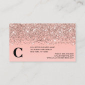 Girly Roos Gold Confetti Pink Gradient Ombre Kortingskaartje (Achterkant)