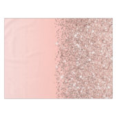 Girly Roos Gold Confetti Pink Gradient Ombre Tafelkleed (Voorkant (Horizontaal))