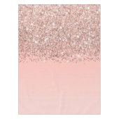 Girly Roos Gold Confetti Pink Gradient Ombre Tafelkleed (Voorkant)
