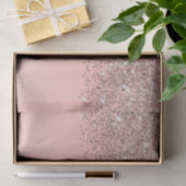 Girly Roos Gold Confetti Pink Gradient Ombre Tissuepapier (Geschenk)