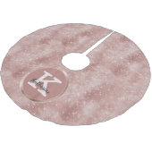 Girly Roos Gold Cute Diamond Sparkle Monogram Naam Kerstboom Rok (Gekanteld)