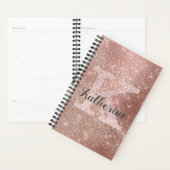 Girly Roos Gold Diamond Glam Sparkle Monogram Naam Planner (Display)
