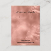 Girly Roos Gold Faux-Folie verouderd beeldscherm Visitekaartje (Voorkant)