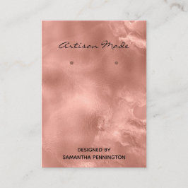 Girly Roos Gold Faux-Folie verouderd beeldscherm Visitekaartje