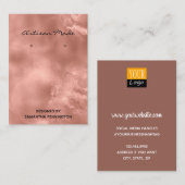 Girly Roos Gold Faux-Folie verouderd beeldscherm Visitekaartje (Voorkant / Achterkant)