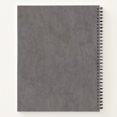 Girly Roos Gold Folie Monogram Naam Notitieboek (Achterkant)