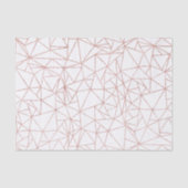 Girly Roos Gold Geometric Copper Polygon Tissuepapier (Voorkant)