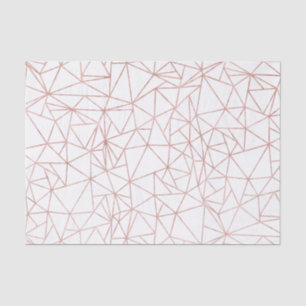 Girly Roos Gold Geometric Copper Polygon Tissuepapier