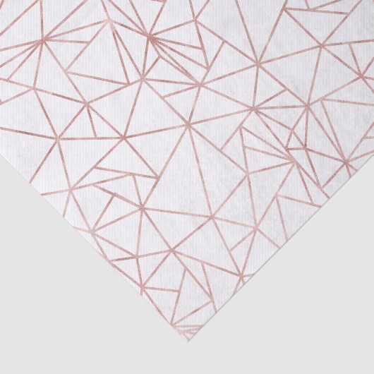 Girly Roos Gold Geometric Copper Polygon Tissuepapier (Detail)