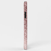 Girly Roos Gold Glitter Blush Monogram Case-Mate iPhone Case (Achterkant/rechts)