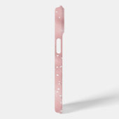 Girly Roos Gold Glitter Custom Naam Foto Collage Case-Mate iPhone Case (Achterkant / Rechts)