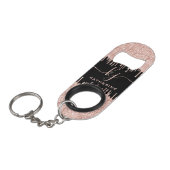 Girly Roos Gold Glitter Drips Monogramed Mini Flessenopener (Voorkant Gekanteld)