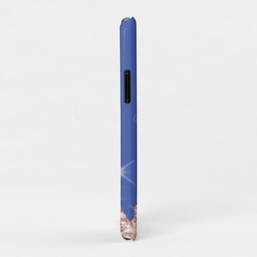 Girly Roos Gold Glitter Drivers, Monogram Case-Mate iPhone Case (Achterkant/rechts)