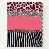 Girly Roos Gold Glitter droogt Blush Pink Notitieboek (Achterkant)