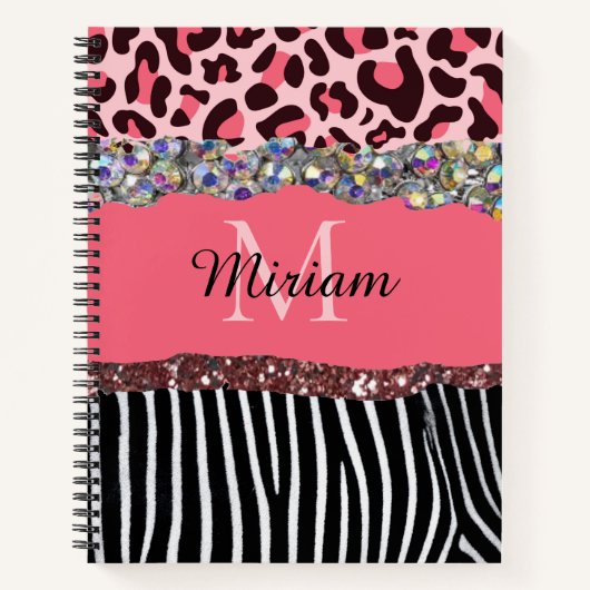 Girly Roos Gold Glitter droogt Blush Pink Notitieboek (Voorkant)