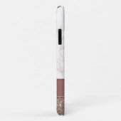 Girly Roos Gold Glitter en Marble Script Naam Case-Mate iPhone Case (Achterkant/rechts)