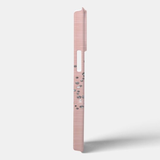 Girly Roos Gold Glitter Name Case-Mate iPhone Case (Achterkant / Rechts)