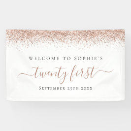 Girly Roos Gold Glitter Name Welcome 2First Spandoek