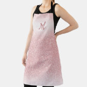 Girly Roos Gold Glitter Ombre Monogram Schort (Insitu)