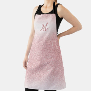 Girly Roos Gold Glitter Ombre Monogram Schort