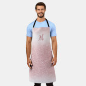 Girly Roos Gold Glitter Ombre Monogram Schort (Gedragen)