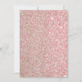 Girly Roos Gold Glitter Pink Floral Vrijgezellenfe Kaart (Achterkant)