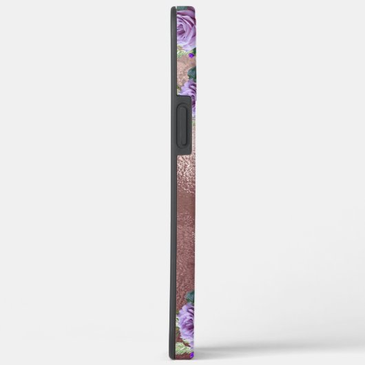 Girly Roos Gold Glitter Script Monogram Case-Mate iPhone Case (Achterkant / Rechts)