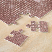 Girly Roos Gold Glitter Sparkle Chic Monogram Name Legpuzzel (Zijkant)