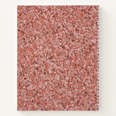 Girly Roos Gold Glitter Sparkle Monogram Naam Notitieboek (Achterkant)