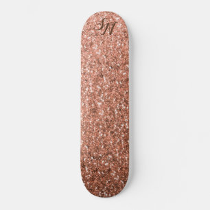 Girly Roos Gold Glitter Sparkle Personalized Persoonlijk Skateboard