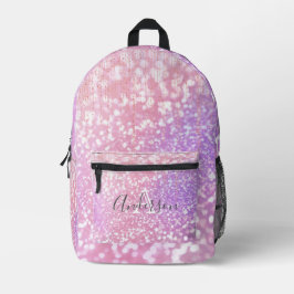 Girly Roos Gold Glitter Sparkles Monogram Bedrukte Rugzak