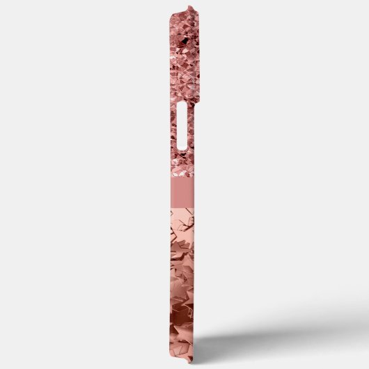 Girly Roos Gold Glitter Stars Monogram Case-Mate iPhone Case (Achterkant / Rechts)