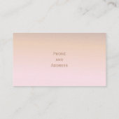 Girly, Roos Gold Glitter Visitekaartje (Achterkant)