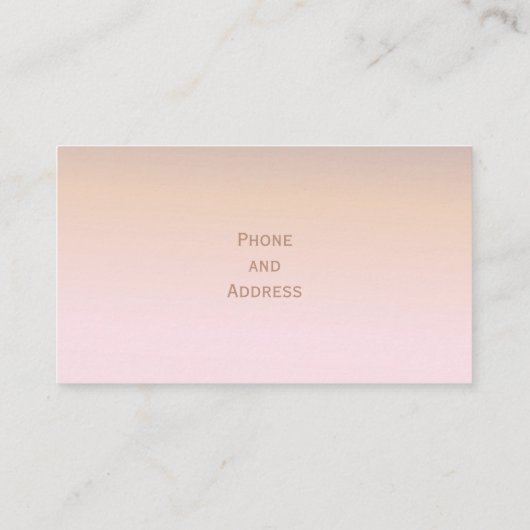 Girly, Roos Gold Glitter Visitekaartje (Achterkant)