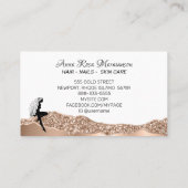 *~* Girly Roos Gold Long Hair Goddess Beauty Visitekaartje (Achterkant)