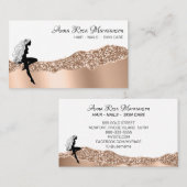 *~* Girly Roos Gold Long Hair Goddess Beauty Visitekaartje (Voorkant / Achterkant)