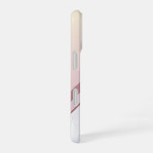 Girly Roos Gold Monogram Geometric Marble iPhone 16 Hoesje (Rechterkant)