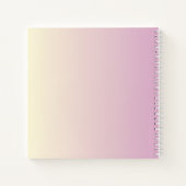 Girly Roos Gold Monogram Marble Pink Ombre Notitieboek (Achterkant)