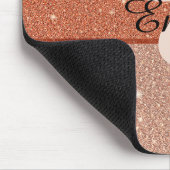 Girly Roos Gold Monogram Muismat (Hoek)