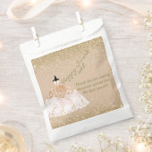 Girly Roos Gold Persoonlijk Sweet 16th Birthday Bedankzakje (Geknipt)