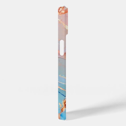 Girly Roos Gold Pink Agate Quartz Sparkle Monogram Case-Mate iPhone Case (Achterkant / Rechts)