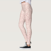 Girly Roos Gold Pink Trendy Leopard Cheetah Print Leggings (Links)