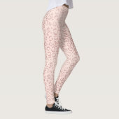 Girly Roos Gold Pink Trendy Leopard Cheetah Print Leggings (Rechts)