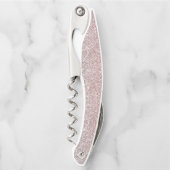 Girly Roos Gold Silver Glitter Ombre Design Kurkentrekker (Voorkant)